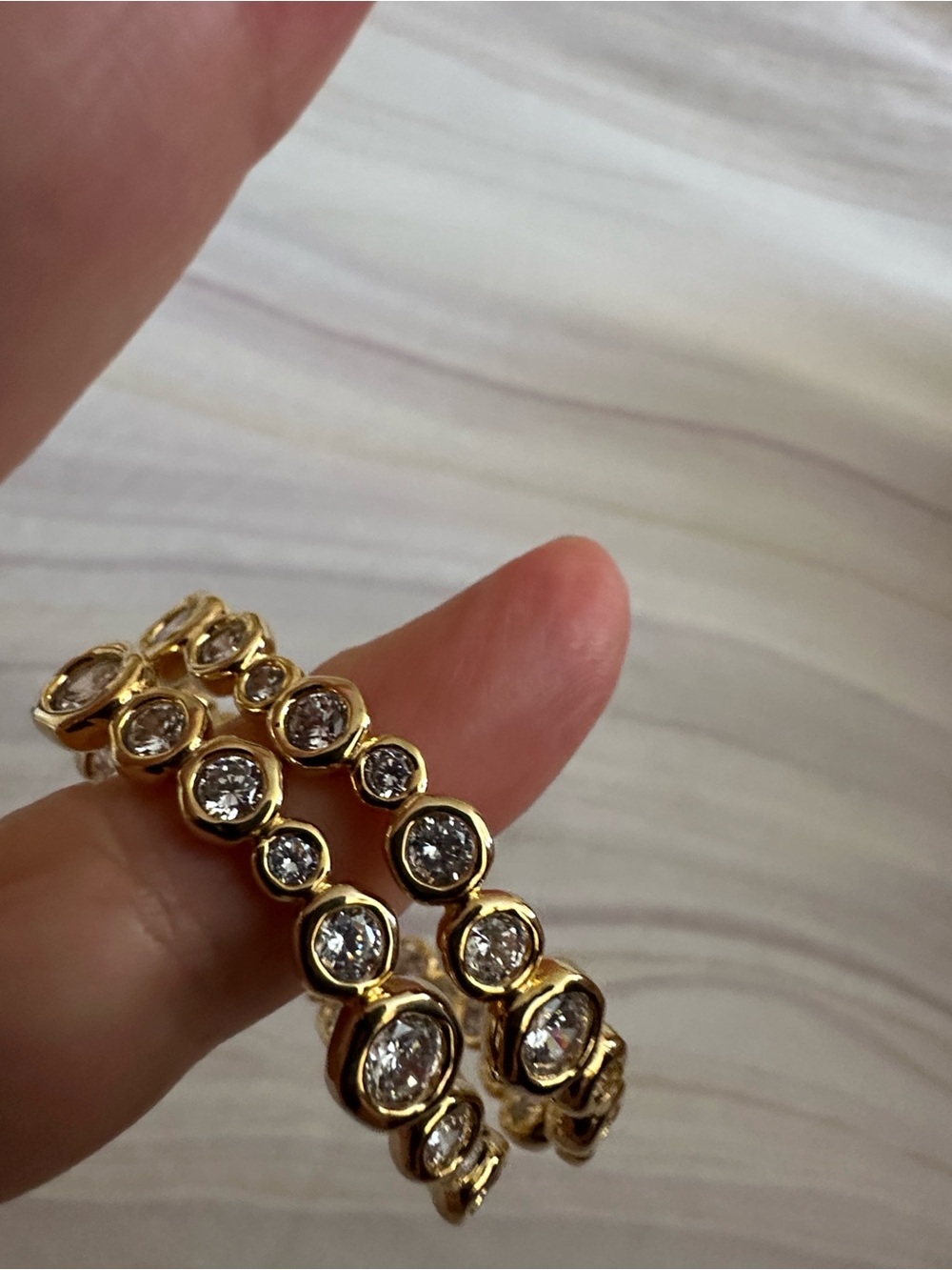 Alexis Bittar Gold Beaded Hoop Earrings - Picture 6 of 13